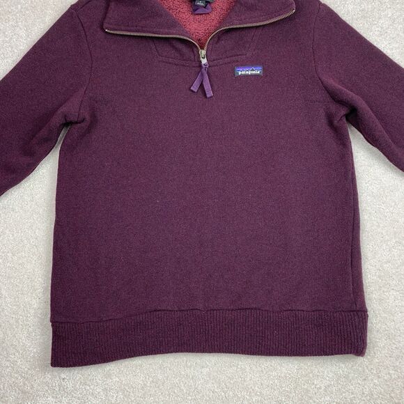 Patagonia Woolie Fleece Sweater Women’s Small Pullover 1/2 Zip Wool Blend - Picture 5 of 13